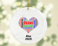 Personalized Brand Ambassador Christmas Ornament – Custom Marketing Gift – Social Media Influencer Ornament – Business Keepsake