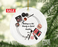 Personalized Beautician Makeup Artist Christmas Ornament - Cosmetology Make up Lover Beauty School hairdresser Salon Owner Stylist