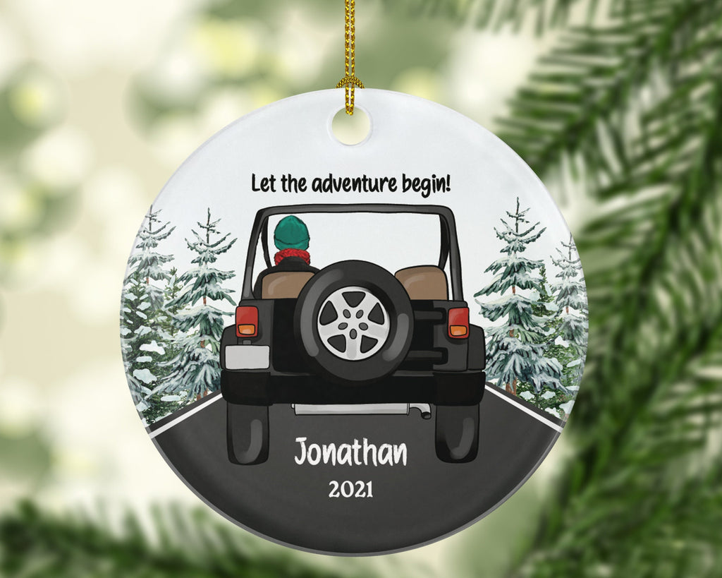 Personalized New Driver Christmas Ornament Boy Male Car Driving Adventure New License Owner Driver's License Plate Custom Gift For Teenage