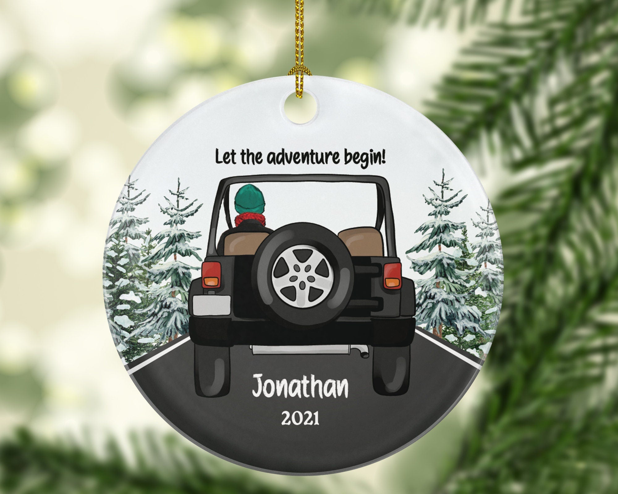 Personalized New Driver Christmas Ornament Boy Male Car Driving Adventure New License Owner Driver's License Plate Custom Gift For Teenage