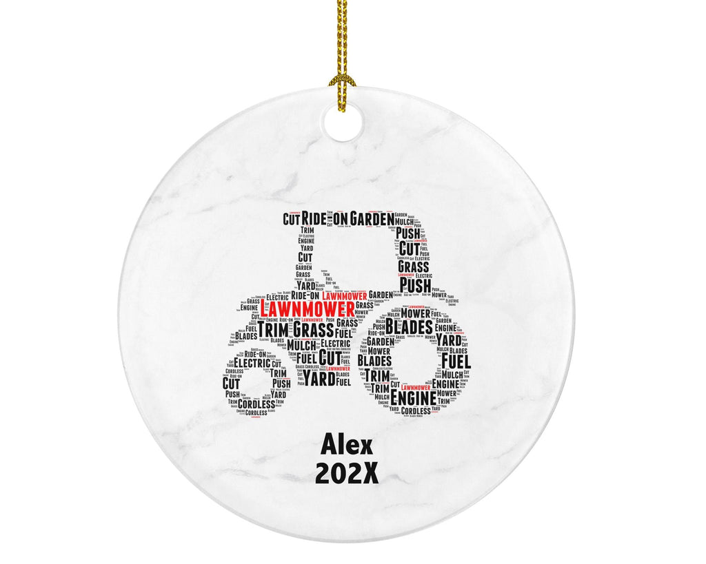 Personalized Lawnmower Christmas Ornament – Custom Gardening Gift – Yard Work Ornament – Landscaping Professional Keepsake