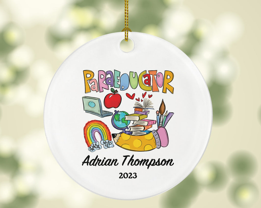Para Educator Christmas Ornament Personalized - Custom Teacher Education Child