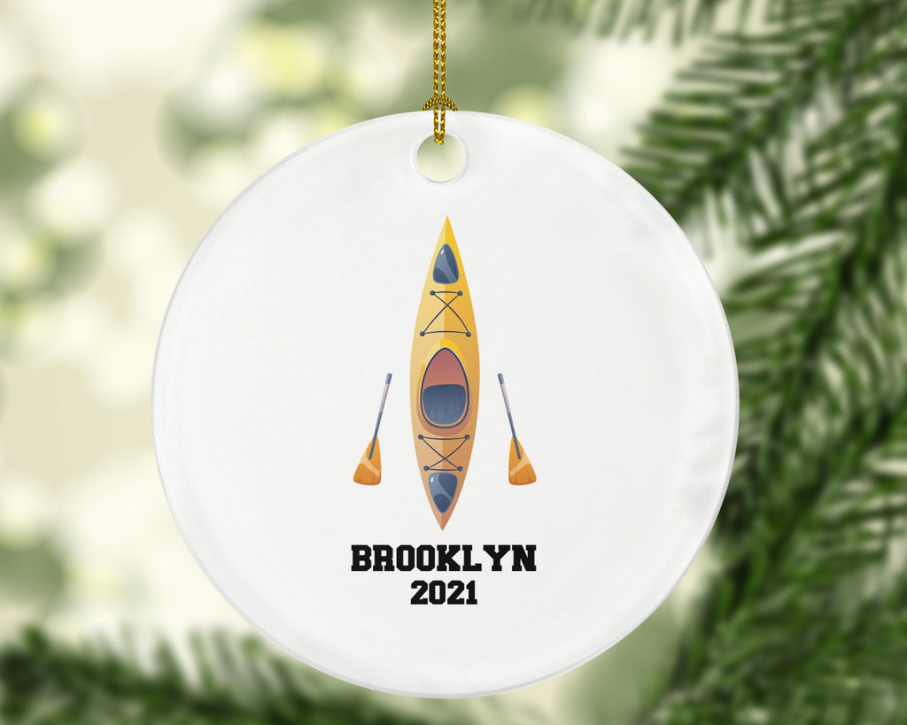 Kayak Christmas Ornament Personalized - Kayaker Gift - Water Sports - Lake Kayaking - Canoeing Christmas
