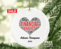 Financial Analyst Christmas Ornament Personalized - Finance Specialist Worker Christmas Gift Custom Name