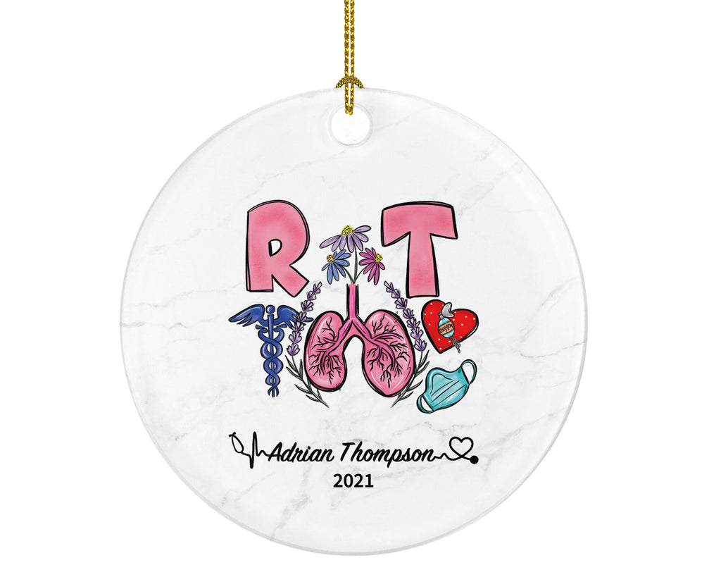 Respiratory Therapist Christmas Ornament Personalized - NBRC, National Board Respiratory Care, Therapy, Medical Gift - Custom Name Year