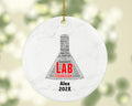 Personalized Lab Technician Christmas Ornament – Custom Science Gift – Laboratory Ornament – Medical Research Professional Keepsake
