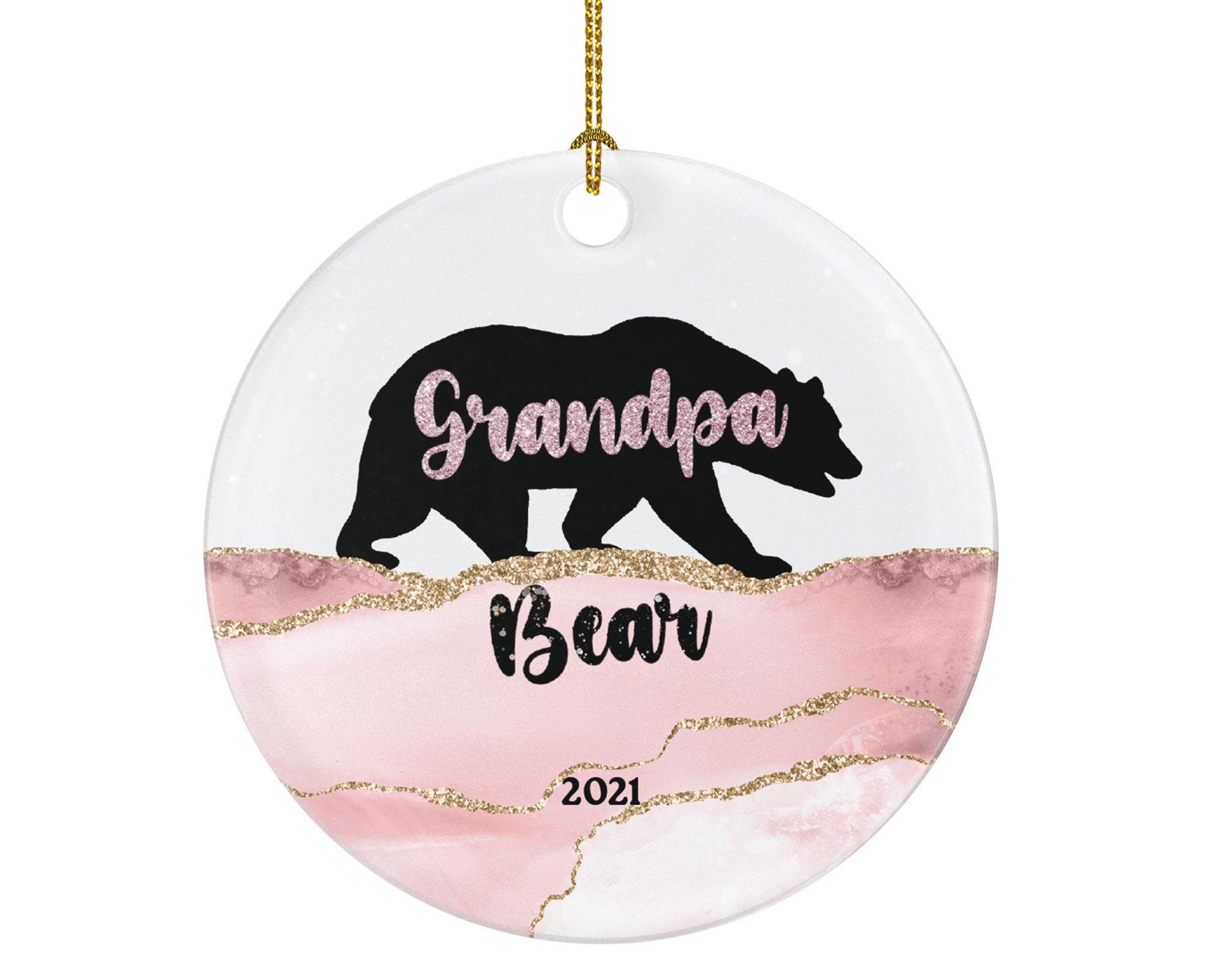 Grandpa Bear Ornament, Grandpa Bear Gift, Grandparent Pregnancy Announcement, Father's Day Gift