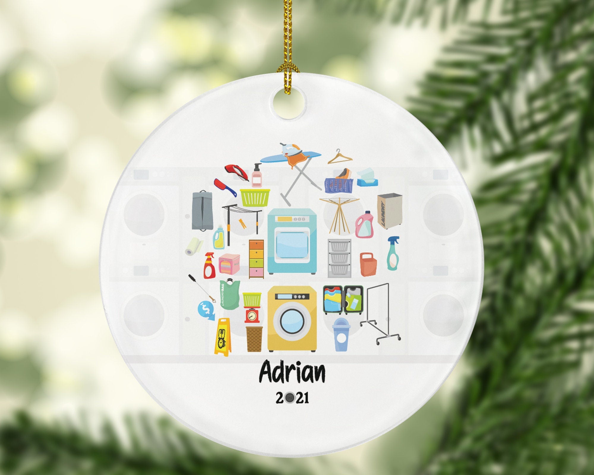 Laundromat Laundry Service Christmas Ornament - Laundromat Owner Worker Holiday Gratitude Personalized Gift For Appreciation Custom