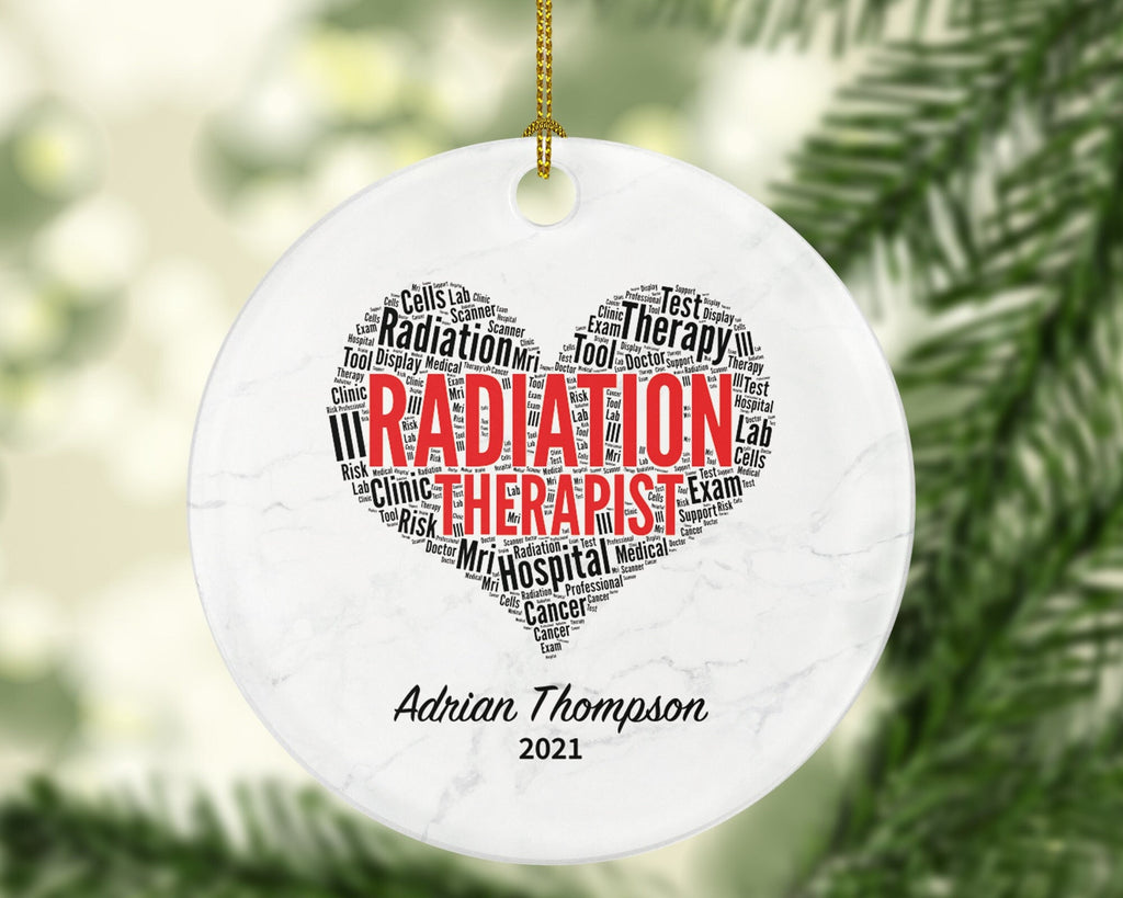 Radiation Therapist Christmas Ornament Personalized -  Health Worker Doctor Physician Gift