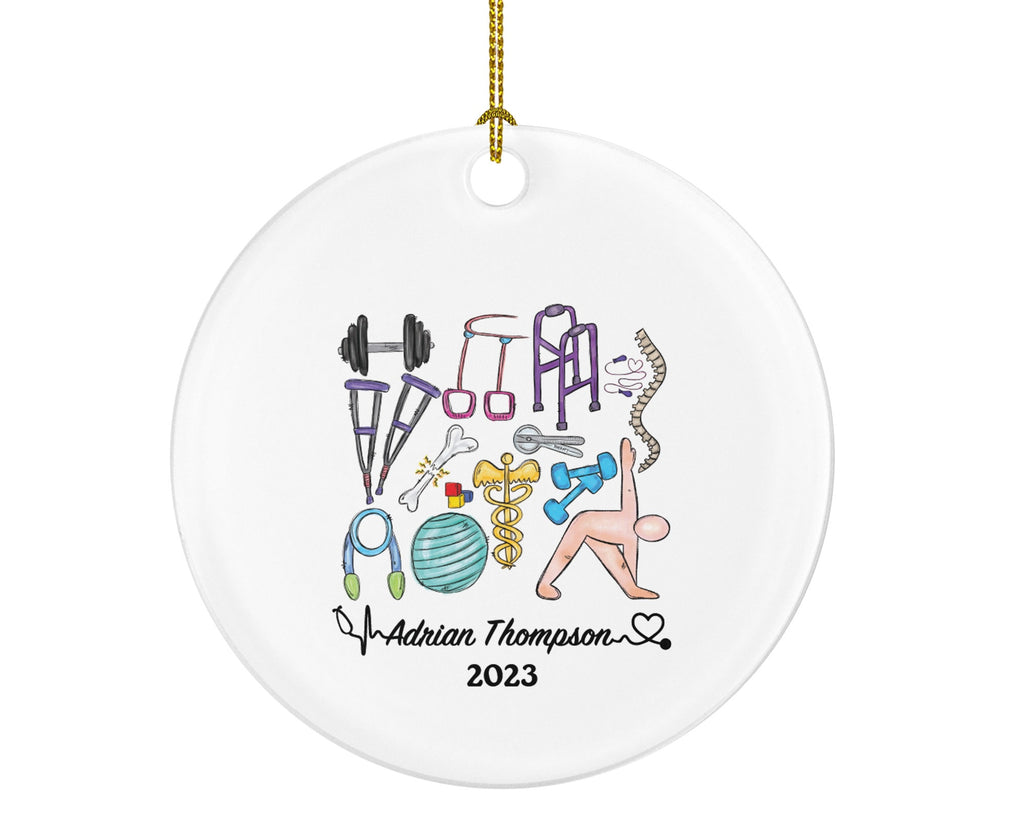 Orthopedic Physician Christmas Ornament Personalized, Manual Physical Therapist Medical Spinal Orthopedist Chiropractor Physiotherapist Gift