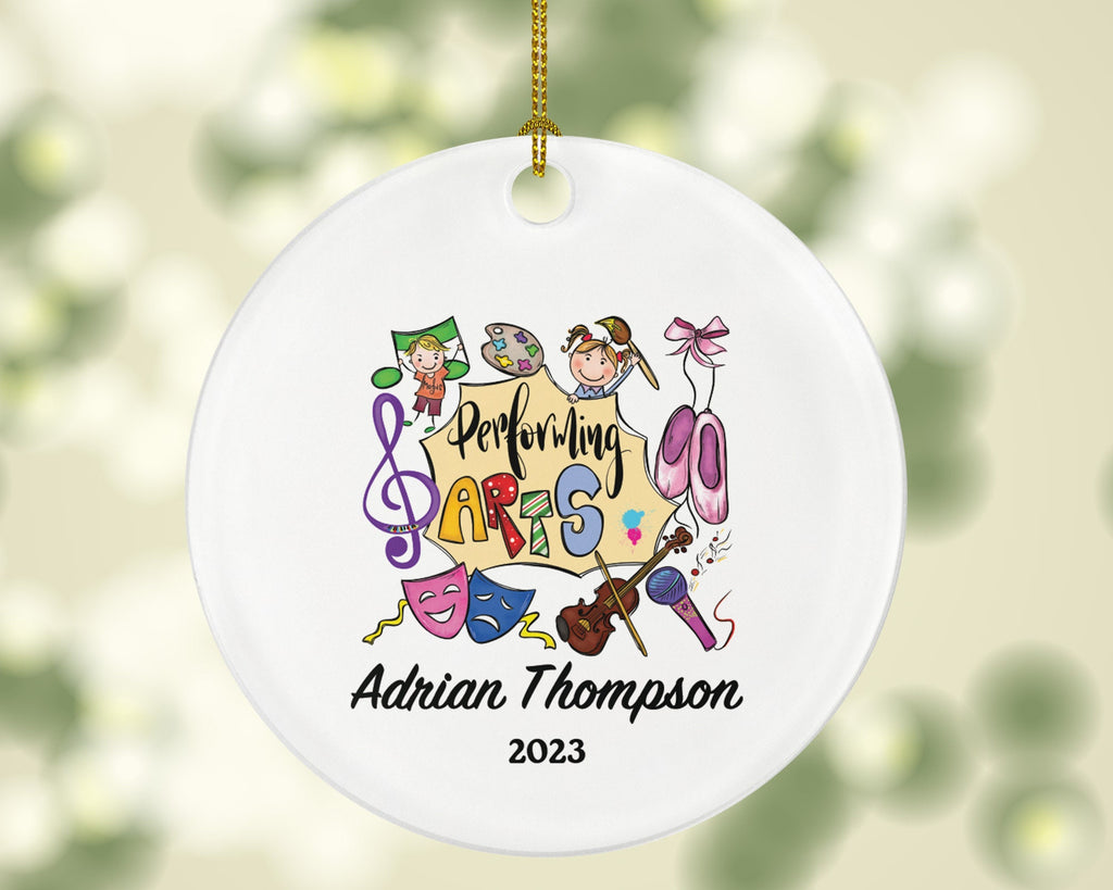 Performing Arts Personalized Ornament, Christmas Artist, Art Lover, Theater, Singer, Role Player, Actor Actress, Ballet, Painter Custom Gift