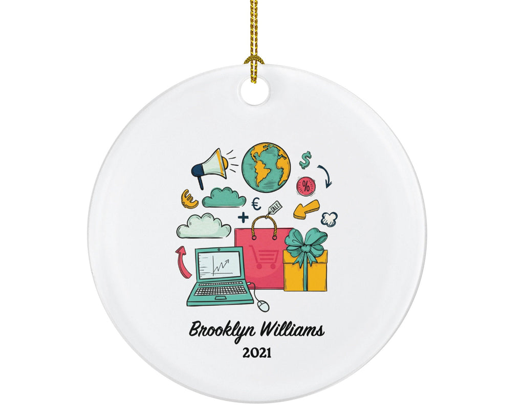 Online Shopper Personalized Christmas Ornament - Online Shopping from Home Shopaholic Shopping Lover Love To Shop, Shopping Addict Gifts