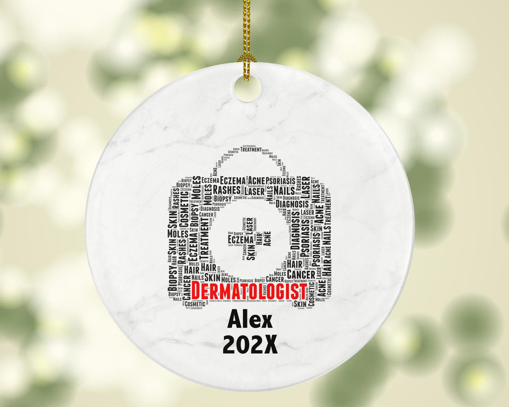 Personalized Dermatologist Christmas Ornament – Custom Doctor Gift – Skin Care Specialist Ornament – Medical Professional Keepsake