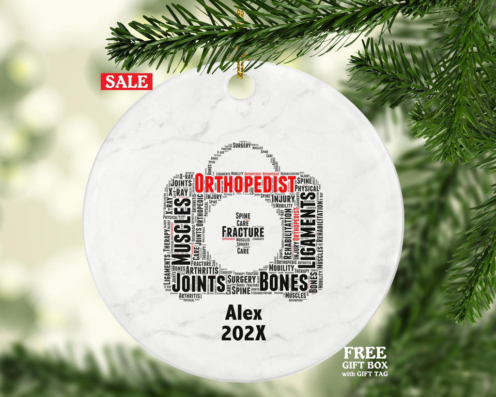 Personalized Orthopedist Christmas Ornament – Custom Doctor Gift – Orthopedic Surgeon Ornament – Medical Professional Keepsake