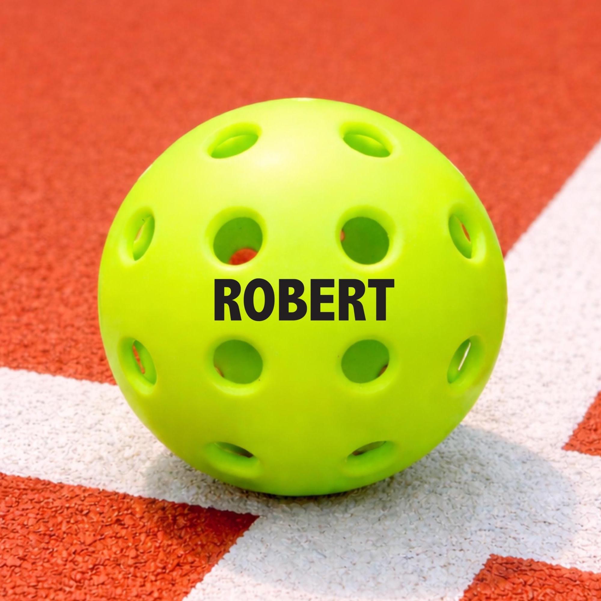 Personalized Pickleball Balls | UV Printed 40-Hole Design | Gift for Pickleball Players