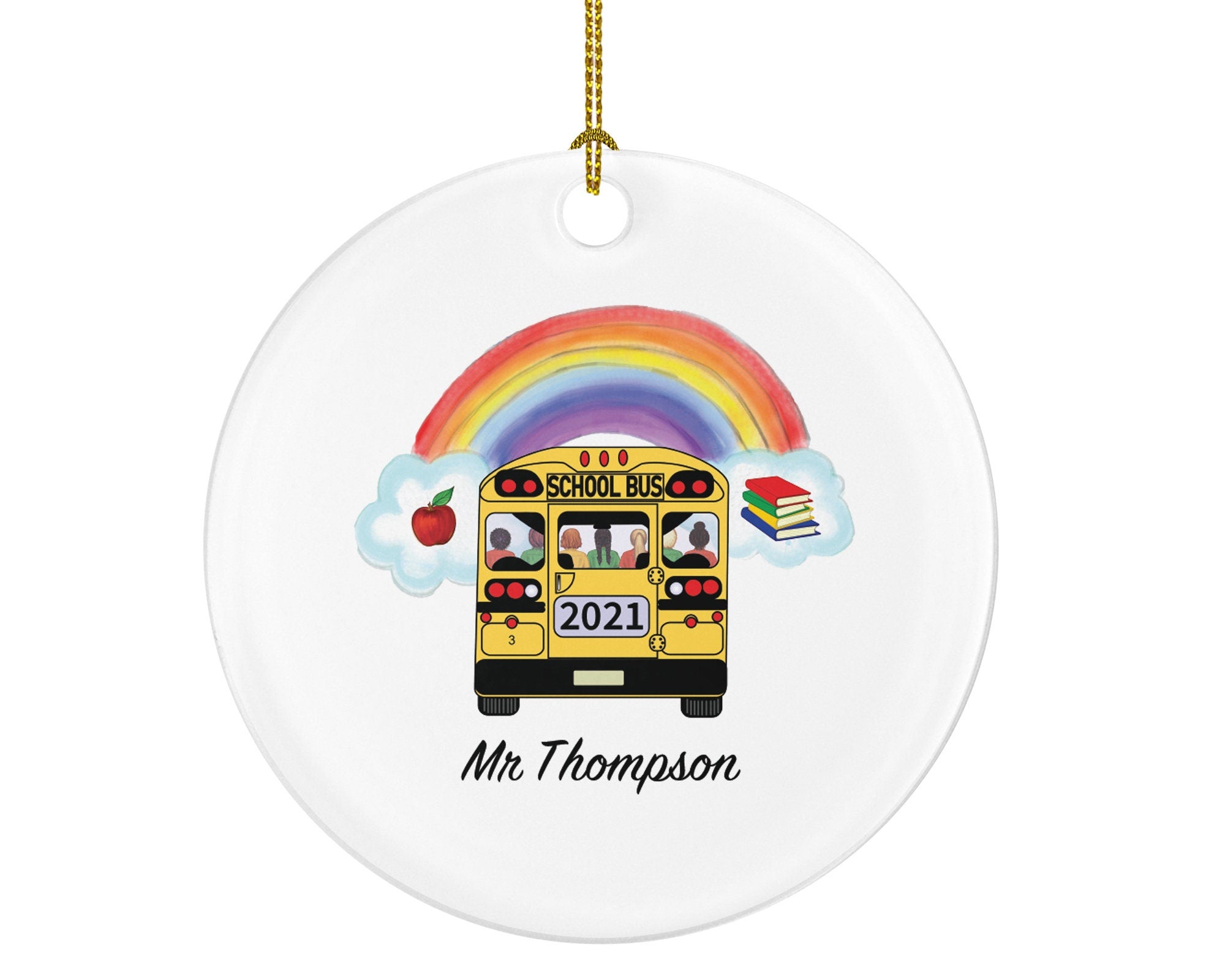 Bus Driver Personalized Christmas Ornament - School Bus Christmas Ornament - Bus Driver Gift
