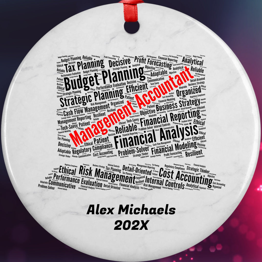 Management Accountant Personalized Christmas Ornament