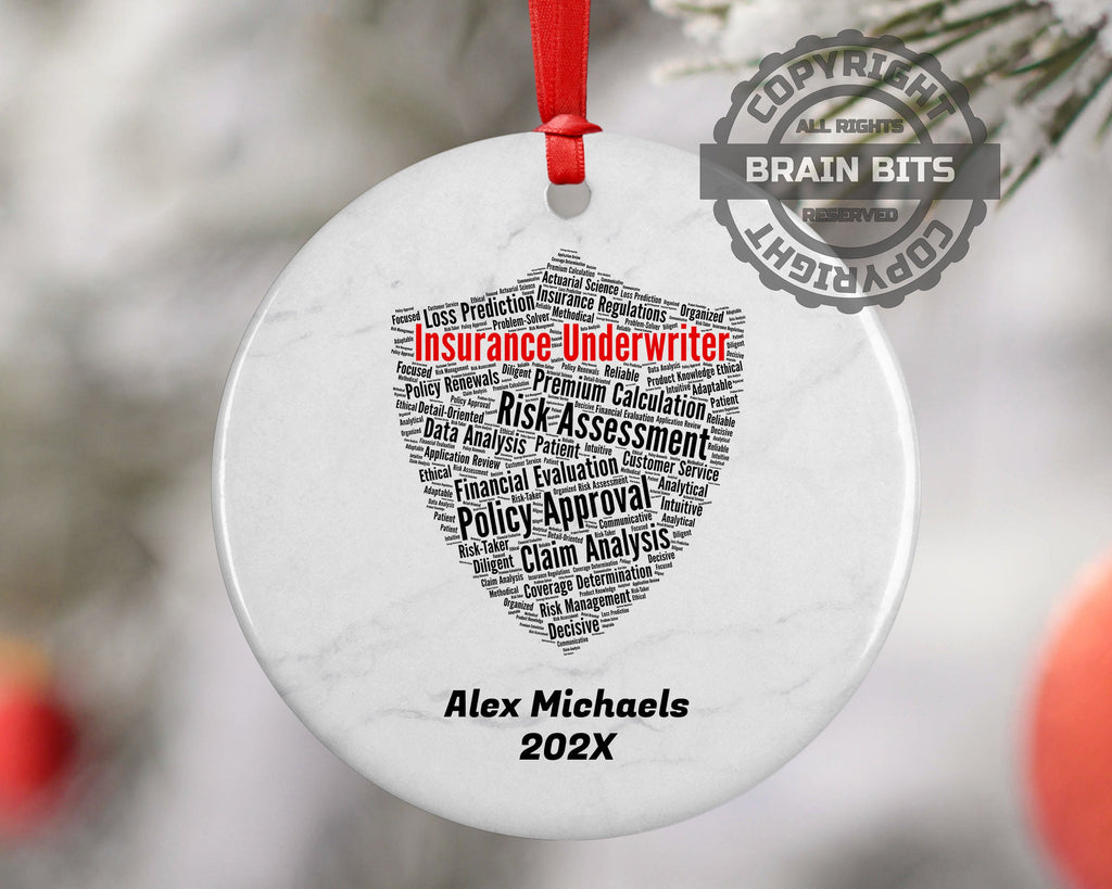 Insurance Underwriter Personalized Christmas Ornament