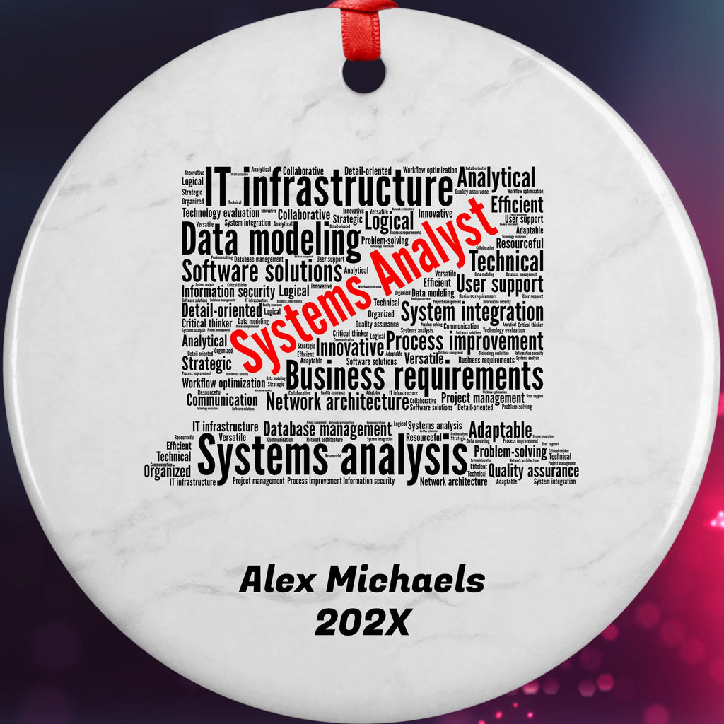 Computer Systems Analyst Personalized Christmas Ornament