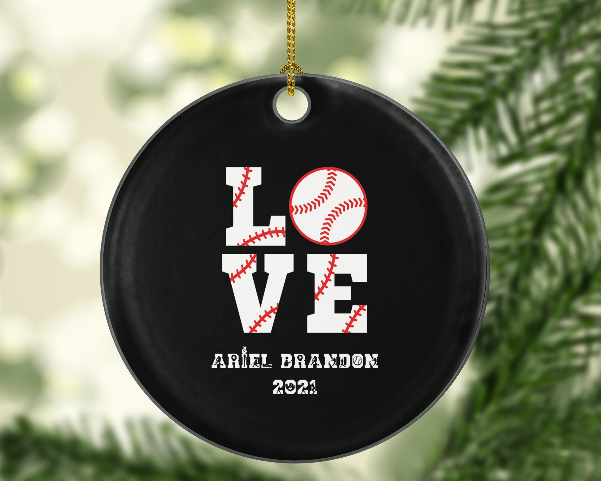 Personalized Baseball Christmas Ornament - Baseball Player Gamer Lover Sports Hobby Occupation Custom Gift Play Game