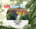 Warsaw Christmas Ornament Personalized - Poland Engaged Married Family Together Couple Travel Honeymoon Engagement Marriage