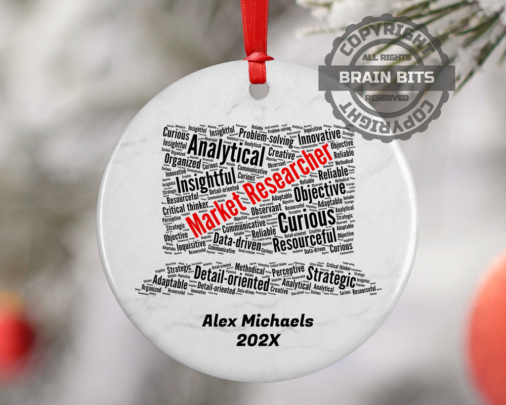 Market Researcher Personalized Christmas Ornament
