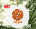 Basketball Christmas Ornament Personalized - Custom Gift for Basketball Team Player Gamer Sports Hobby Occupation Decorations
