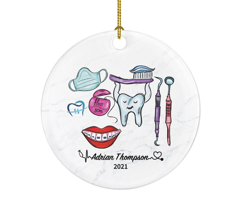 Orthodontist Christmas Ornament Personalized - Orthodontic Dental Gift Graduation Custom Occupational Orthodontist Occupation Dentist Gift