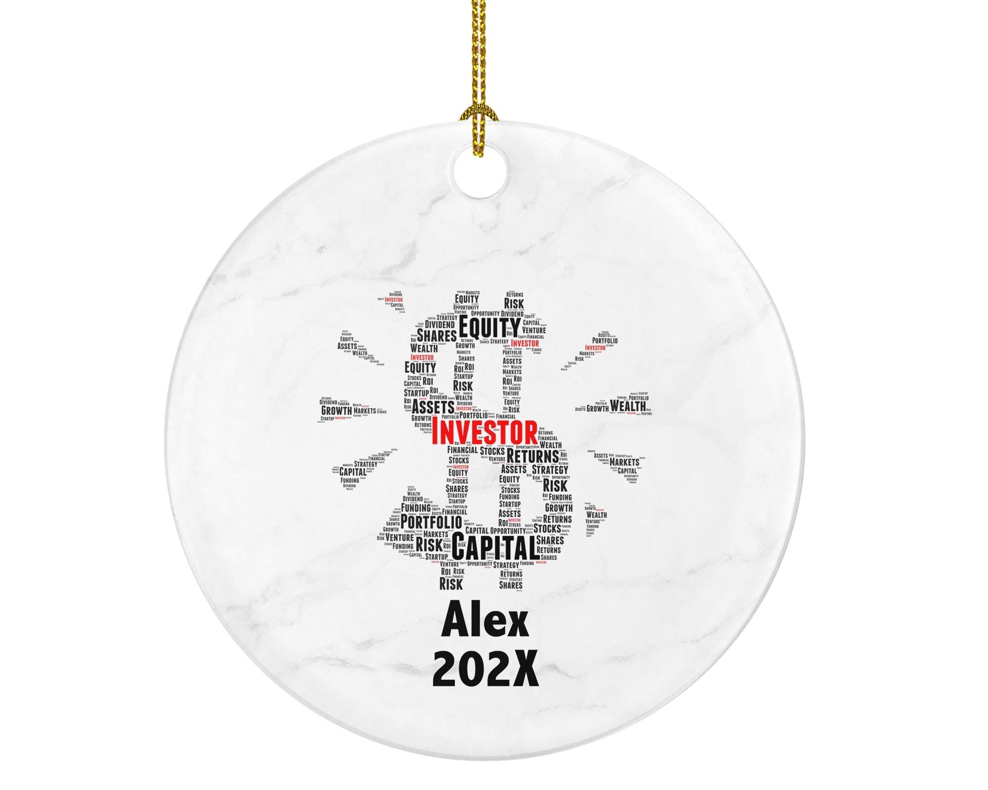 Personalized Investor Christmas Ornament – Custom Finance Gift – Stock Market Ornament – Investment Professional Keepsake
