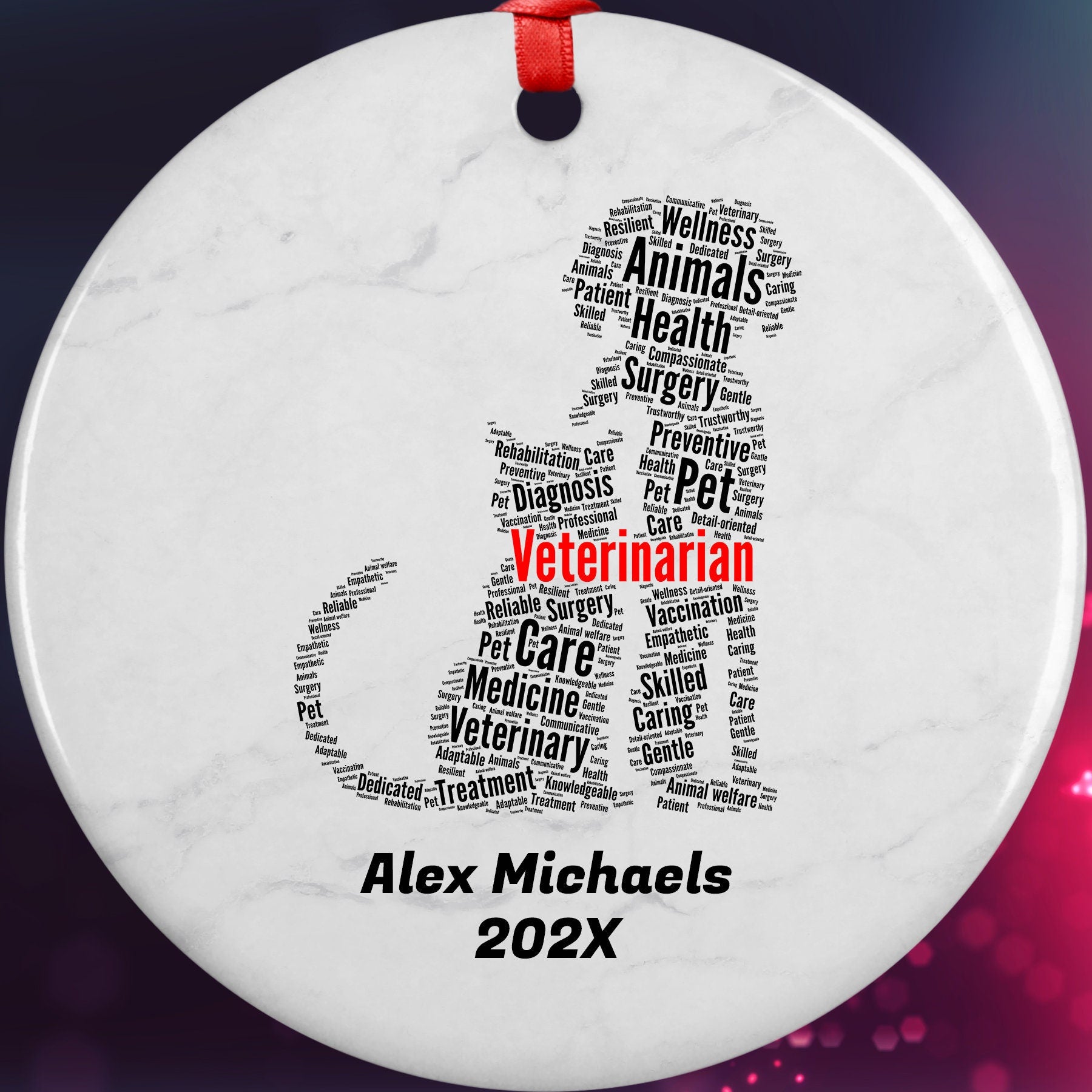 Veterinarian Personalized Christmas Ornament