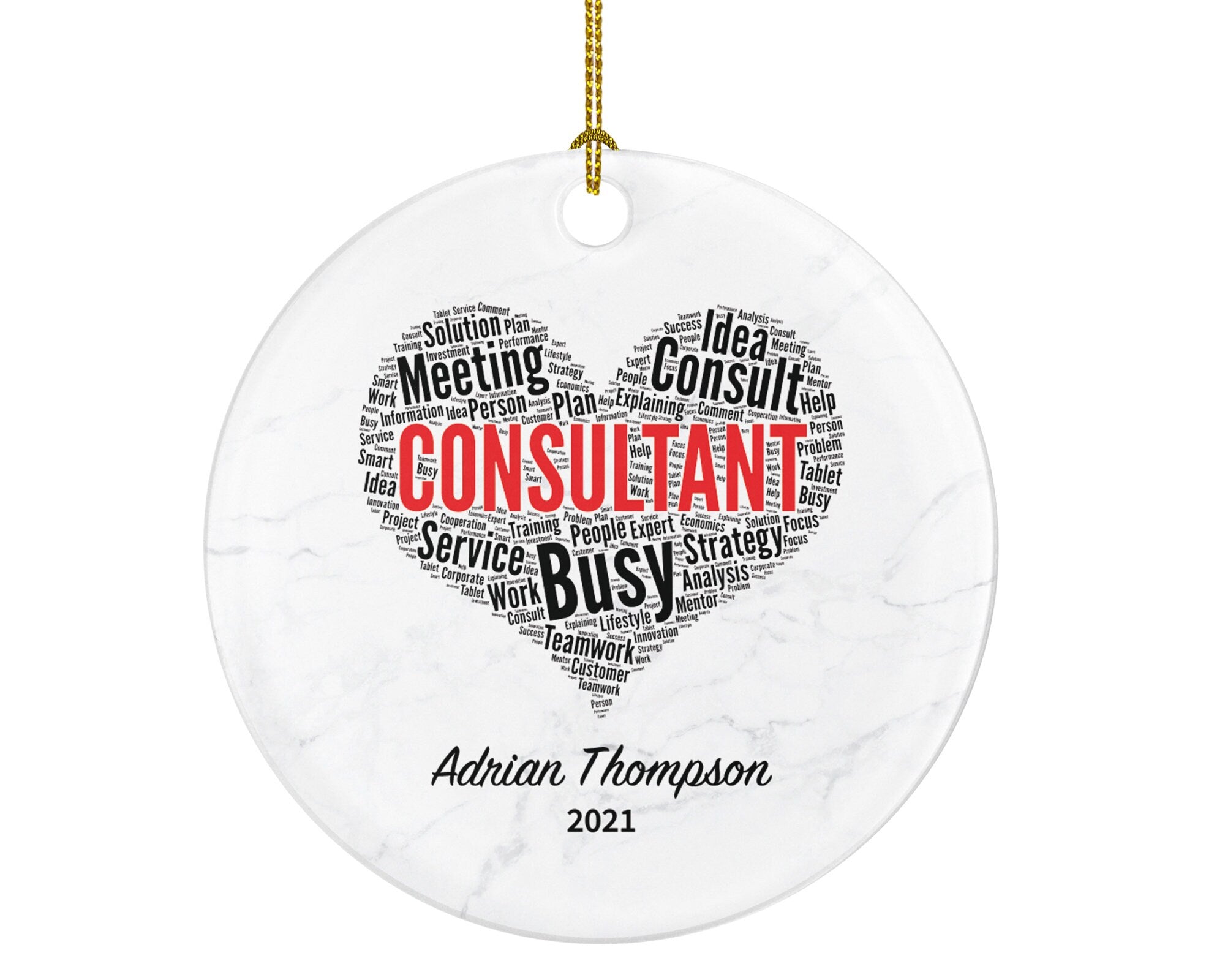 Consultant Christmas Ornament Personalized - Consultation Startup Business Entrepreneur Finance Specialist Gift