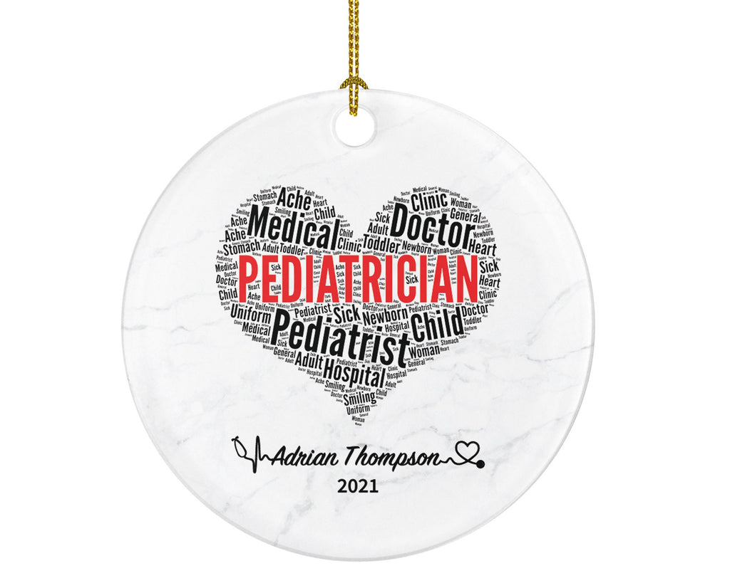 Pediatrician Christmas Ornament Personalized, Medical Doctor Child Treatment Custom Pediatrist Gift from a Patient