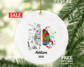 Psychiatrist / Psychologist Christmas Ornament Personalized, Brain Ornament, Anatomy Ornament, Science Gift