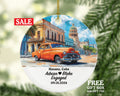 Havana Christmas Ornament Personalized - Cuba Engaged Married Family Together Couple Travel Honeymoon Engagement Marriage