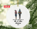 First Christmas as Mr & Mrs Married Couple Christmas Ornament Personalized - Newlywed Christmas Couple First Gift
