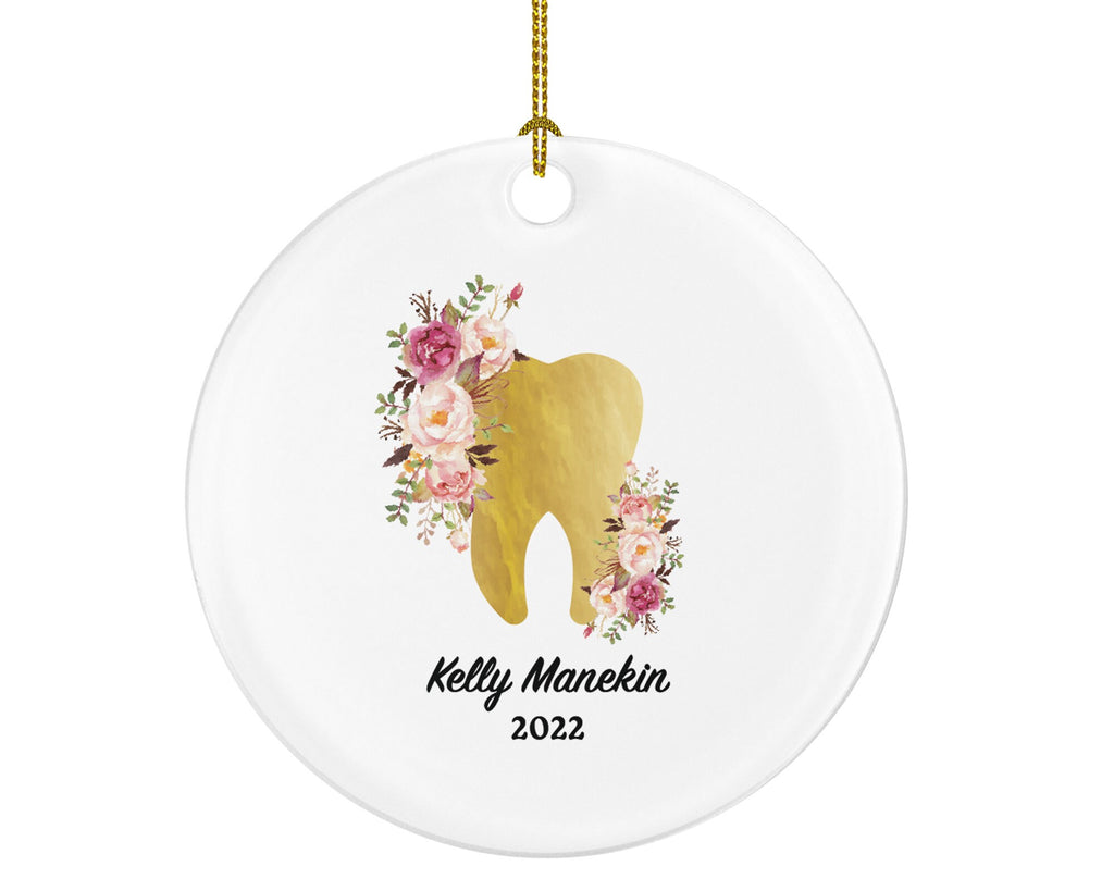 Personalized Dentist Christmas Ornament Dental Gift Graduation Custom Occupational Orthodontist Flower Occupation Super Power Holiday Xmas