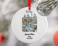 Rome, Italy, Ornament, Engagement, Married, Travel, Gift for Engaged Couple, Engagement Gift, Trip, Vacation Souvenir