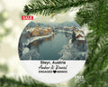 Custom Austria Steyr Ornament – Personalized Enns River, Lamberg Castle Keepsake, Couple Gift for Wedding or Honeymoon