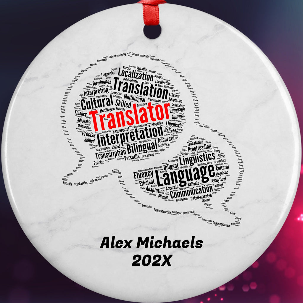 Translator Personalized Christmas Ornament