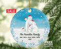 Family of 4 Christmas Ornament Personalized - Parents Mother Father Child Girl Boy Mom Dad Gift - Bear Family