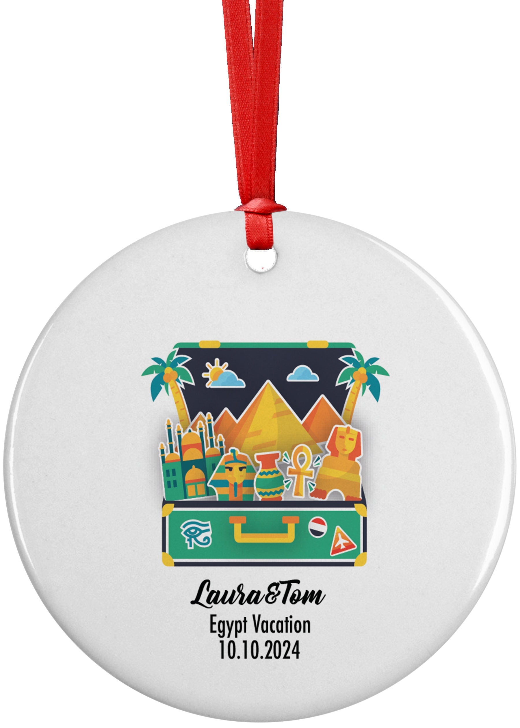 Egypt, Cairo, Ornament, Engagement, Married, Travel, Gift for Engaged Couple, Engagement Gift, Trip, Vacation Souvenir