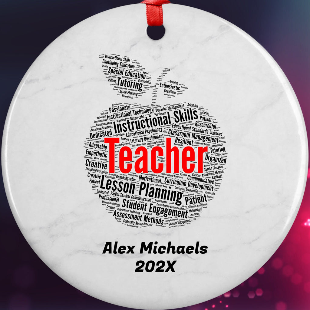 Teacher Personalized Christmas Ornament