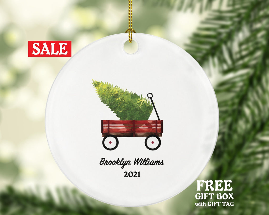 Wagon Christmas Ornament Personalized - Gift For KidsToddler