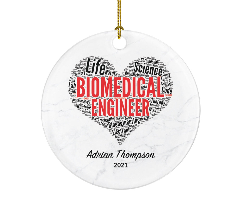 Biomedical Engineer Christmas Ornament Personalized, Biomedical Engineering Custom Gift