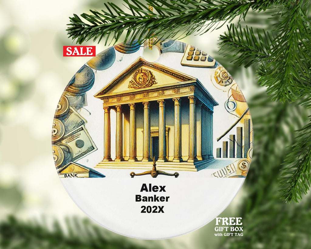 Personalized Banker Ornament – Custom Finance Ornament – Gift for Bankers and Financial Professionals