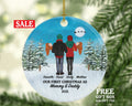 First Christmas as Mommy and Daddy of Twins Infants Ornament - New Babies Parents Mother Father Mom Dad Gift Kid Child Our Family of 4