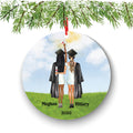 Personalized Graduation Christmas Ornament Class of 2020 2021 for Graduate Female Bff Besties Masters Bachelor Doctorate College High School