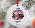Dallas Ornament, Engagement, Married, Travel, Gift for Engaged Couple, Engagement Gift, Trip, Vacation Souvenir