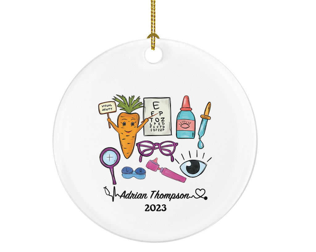 Ophthalmologist Christmas Ornament Personalized - Eyes Seeing Doctor Visual System Gift Graduation Thank You Appreciation Gift