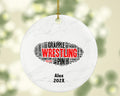 Personalized Wrestling Ornament – Custom Wrestler Gift with Word Art Design